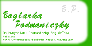 boglarka podmaniczky business card